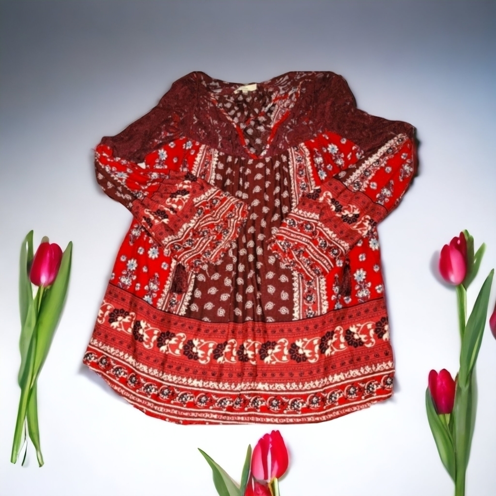 Entro Bohemian Lace Blouse - Picture 3 of 10
